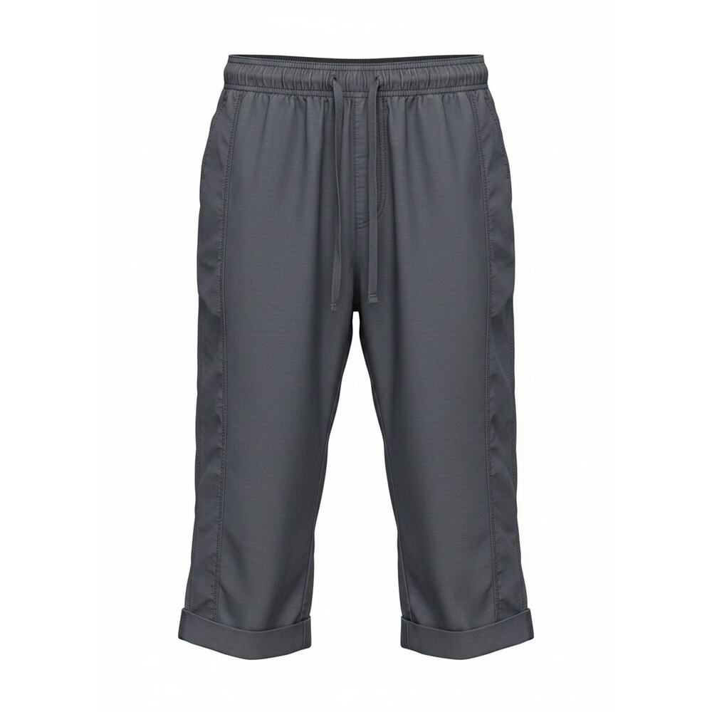 Lane Bryant Black Soft Slub Mid-Rise Cuffed PullOn Capri Pants Women's 18/20 2XL